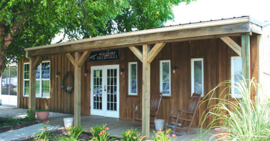 The Wildfire BBQ and Grill storefront in Franklin, Kentucky